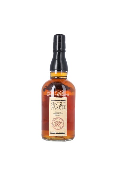 View full screen - View 1 of Lot 566. Evan Williams Single Barrel 86.6 proof 1992 (1 BT).