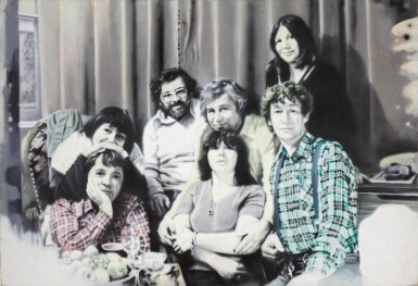 View full screen - View 1 of Lot 111. EDUARD GOROKHOVSKY | GROUP PORTRAIT IN AN INTERIOR.