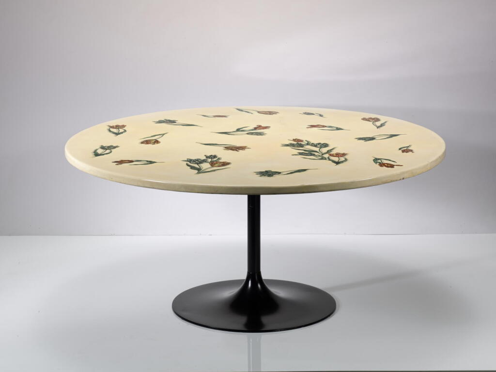 View full screen - View 1 of Lot 13. Rare Circular “Tulipani” Dining Table .