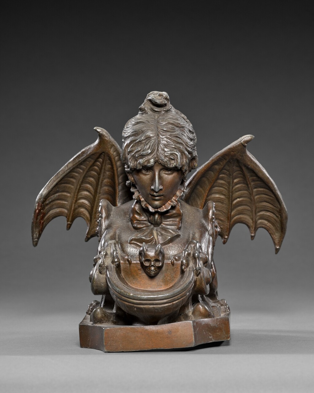 Sarah Bernhardt — Fantastical Inkwell, self-portrait as a sphinx