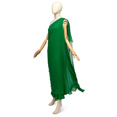 Stavropoulos | Green Chiffon Toga-Gown, 1970s | The Art of Glamour: Stavropoulos | Green Chiffon Toga-Gown, 1970s | The Art of Glamour: