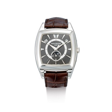 View full screen - View 1 of Lot 2027. PATEK PHILIPPE | GONDOLO CALENDARIO, REFERENCE 5135, A PLATINUM AND DIAMOND-SET ANNUAL CALENDAR WRISTWATCH WITH MOON PHASES AND 24 HOURS INDICATION, CIRCA 2007 | 百達翡麗 | "Gondolo Calendario 型號5135 鉑金鑲鑽石年曆腕錶,備月相及24小時顯示,機芯編號3651185,錶殼編號4432952,約2007年製".