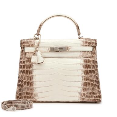 View full screen - View 1 of Lot 6. White Matte Niloticus Crocodile Himalaya Kelly Retourne 32 Palladium Hardware, 2021.