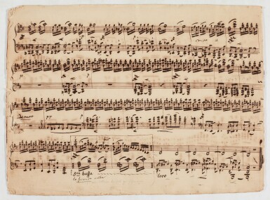 View full screen - View 1 of Lot 54. L. Schefer. Autograph manuscript of the overture to "Hecuba", arranged for piano, c. 1840 or later.