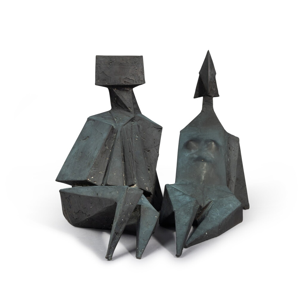 View full screen - View 1 of Lot 351. Pair of Sitting Figures III.