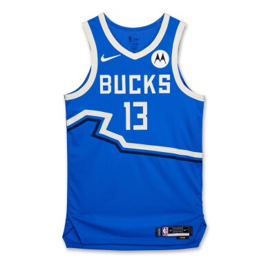 View full screen - View 1 of Lot 97. Ryan Rollins Milwaukee Bucks 2024-2025 Game Issued City Edition Jersey.