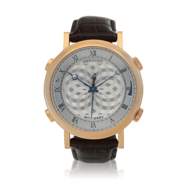 View full screen - View 1 of Lot 537. 'Badinierie J.S. Bach', Ref. 7800BRAA9YV02 Pink gold musical wristwatch with rotating dial, alarm, on/off and power reserve indicator Circa 2013.