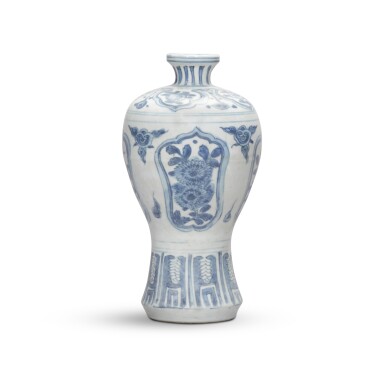 View full screen - View 1 of Lot 69. A blue and white meiping Ming dynasty, 16th century.
