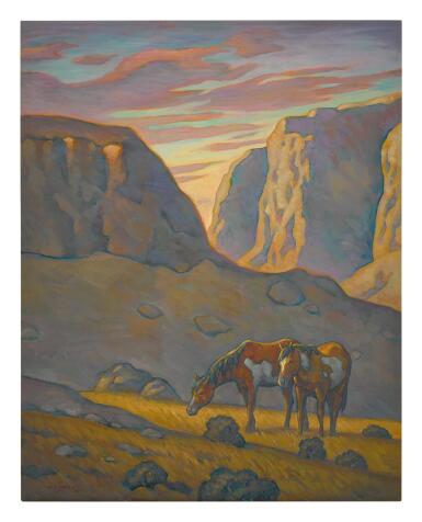 View full screen - View 1 of Lot 63. HOWARD POST | INDIAN PONIES.