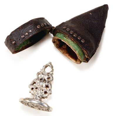 View full screen - View 1 of Lot 187. A Dutch merchant's silver seal, made in Rotterdam, c. 1700.