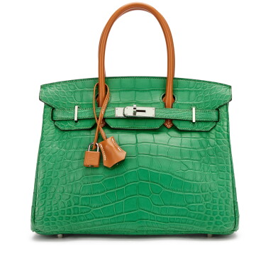 View full screen - View 1 of Lot 1582. Limited Edition Cactus Matte Mississippiensis Alligator and Naturel Sable Butler Birkin 30 Palladium Hardware, 2016 .