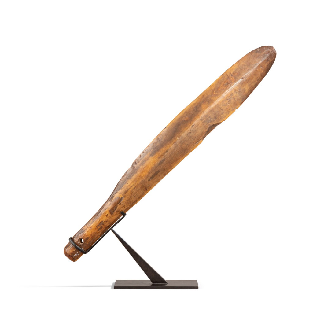View full screen - View 1 of Lot 136. Inuit Snow knife, Alaska, 19th century | Couteau à neige, Inuit, Alaska, XIXe siècle.