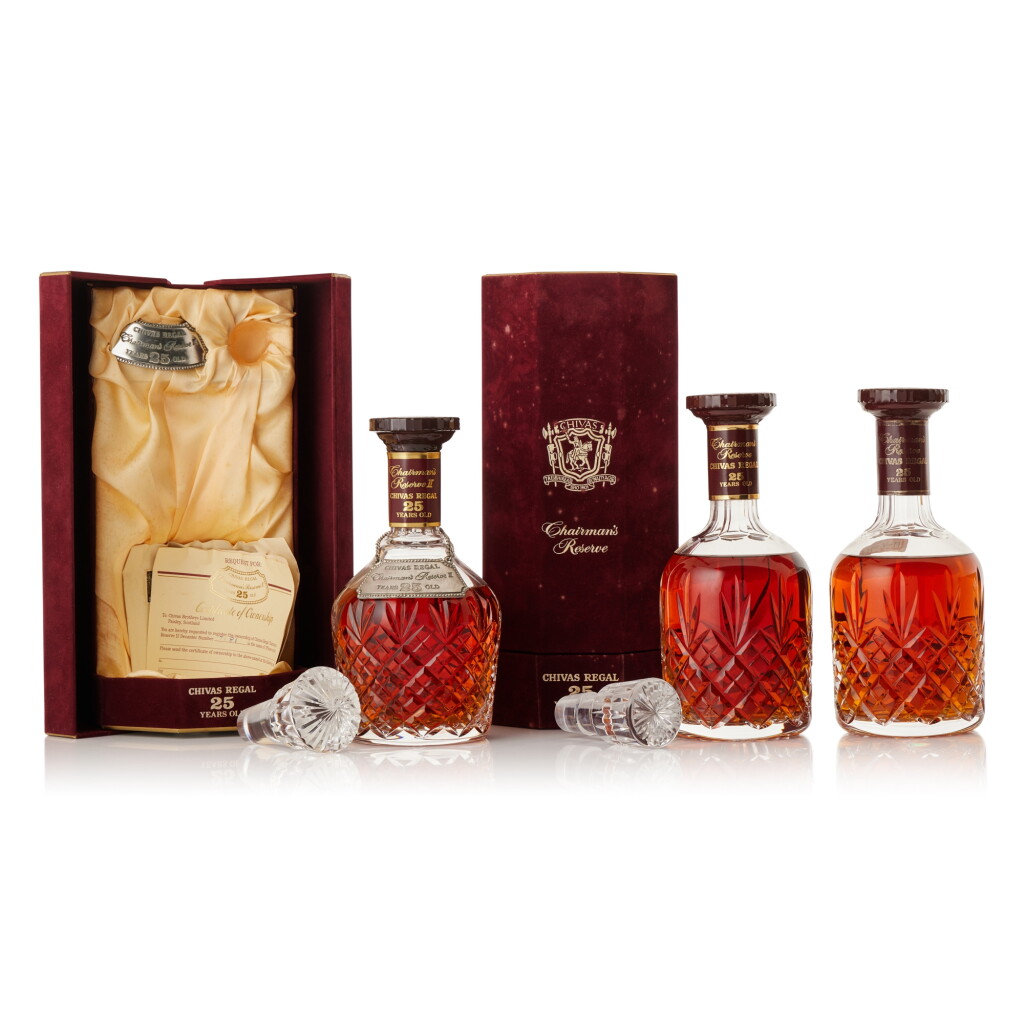 View full screen - View 1 of Lot 9700. Chivas Regal 25 Year Old Chairman's Reserve I & II (3 BT75).