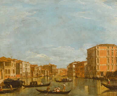 View full screen - View 1 of Lot 119. Venice, a view of the Grand Canal looking east from the Palazzo Bembo to the Palazzo Vendramin-Calergi.