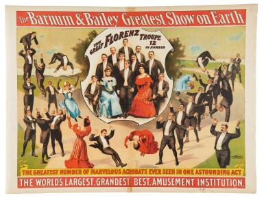 View full screen - View 1 of Lot 243. The Florenz Troupe | Twelve acrobats in one astounding act.