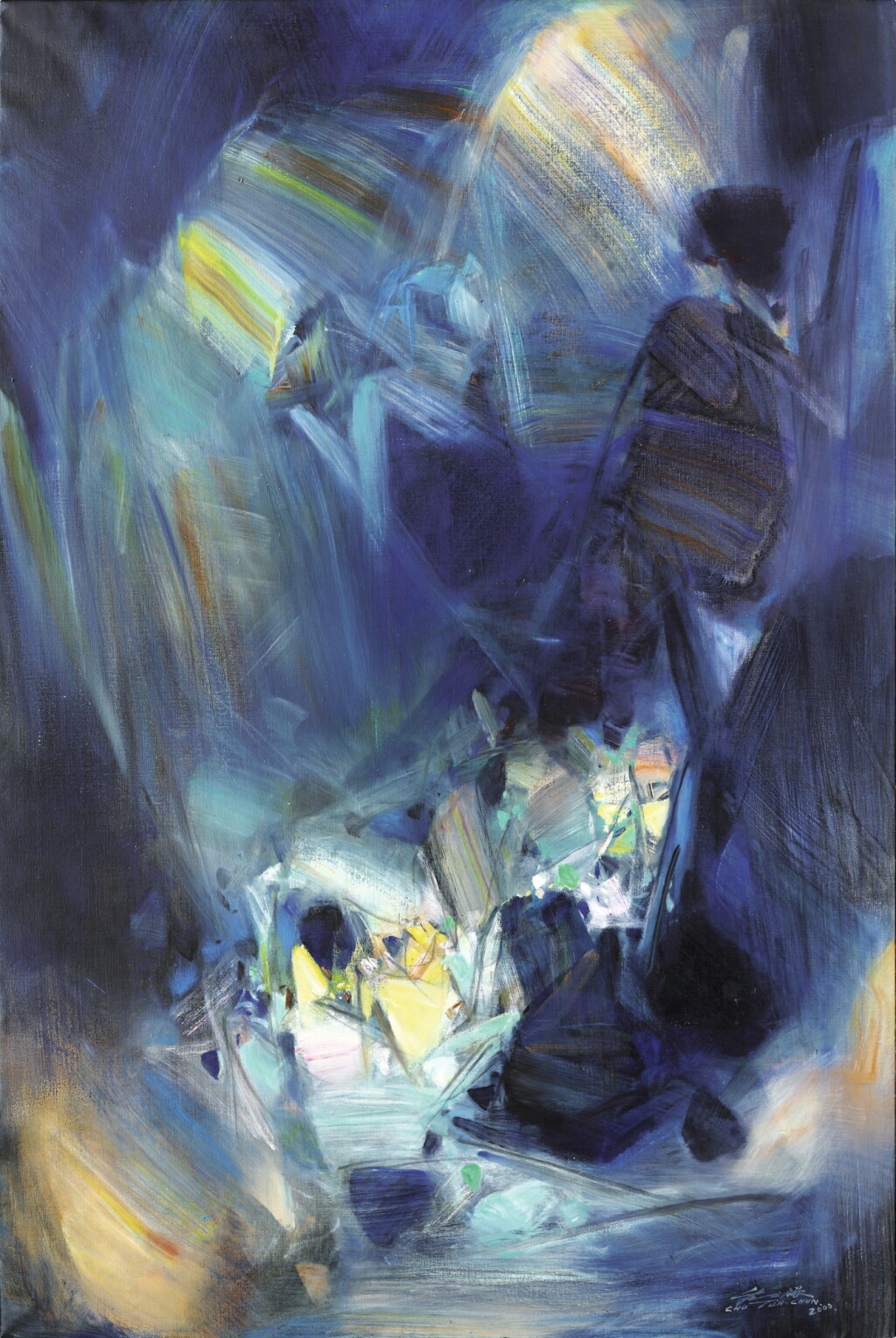 View full screen - View 1 of Lot 740. CHU TEH-CHUN 朱德群| EXPLORATION NOCTURNE 夜之探索.