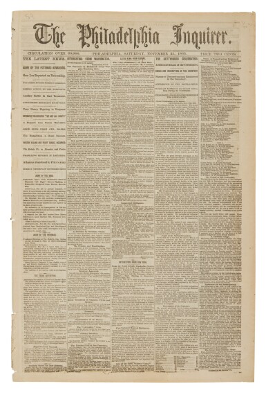 View full screen - View 1 of Lot 91. (Lincoln, Abraham) | "The only way not to make a foolish speech is not to speak at all.".
