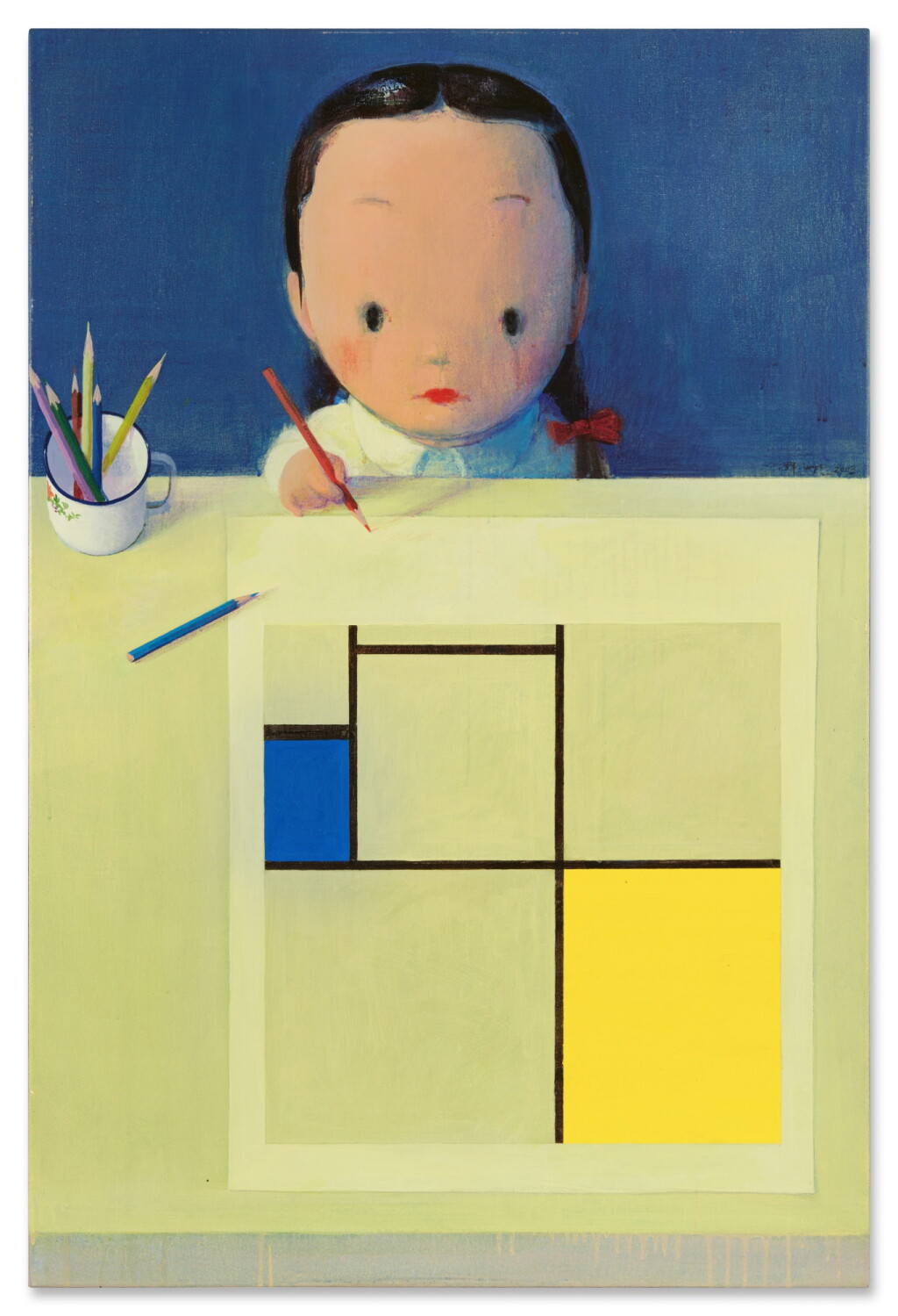 View full screen - View 1 of Lot 1209. Liu Ye 劉野 | She and Mondrian 小女孩與蒙德里安.