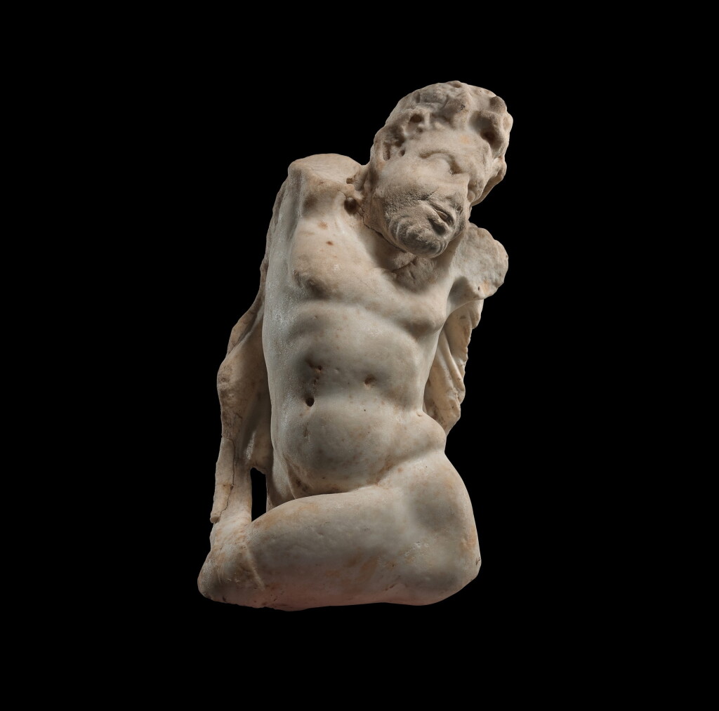 View full screen - View 1 of Lot 42. A ROMAN MARBLE FIGURE OF PAN, CIRCA 2ND CENTURY A.D..