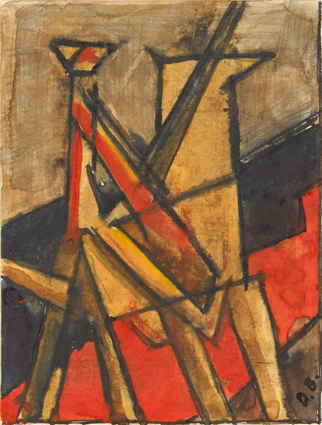 View full screen - View 1 of Lot 252. Study of Man and Horse.