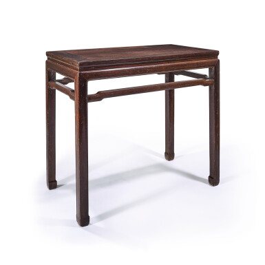 View full screen - View 1 of Lot 2025. A tielimu long table 鐡梨木束腰羅鍋棖半桌.