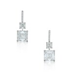 Pair of Diamond Pendant-Earrings