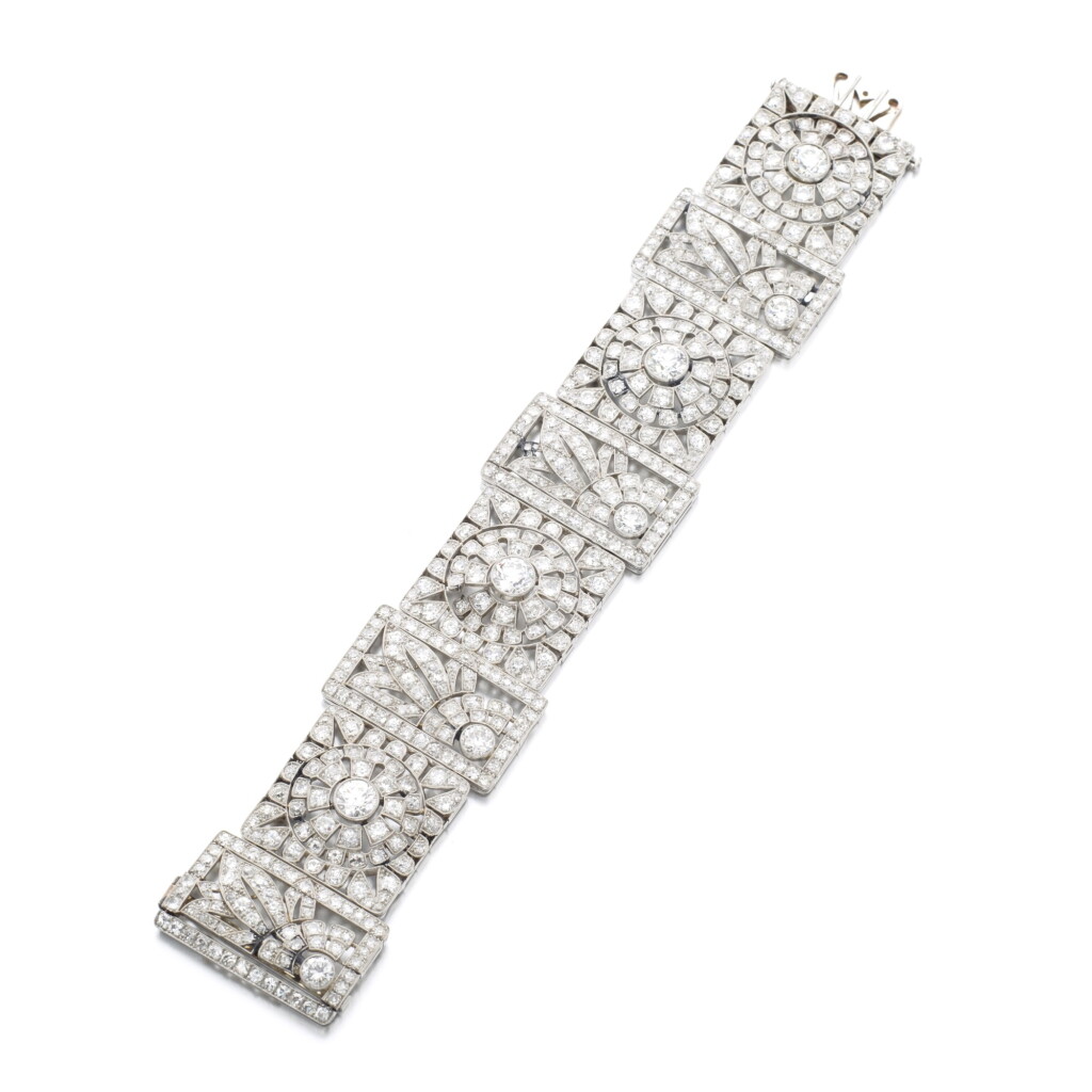 View full screen - View 1 of Lot 1027. Diamond bracelet, 1930s.