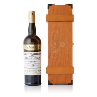 View full screen - View 1 of Lot 8055. Macallan Old Malt Cask 25 Year Old 51.4 abv 1988 (1 BT70).