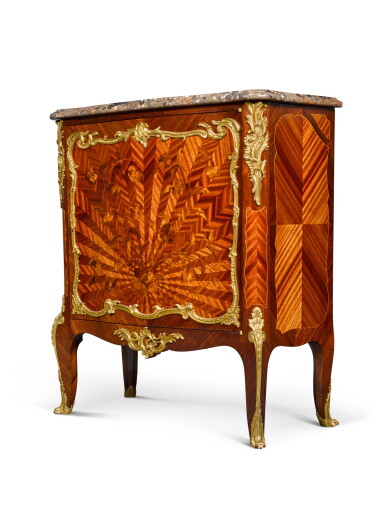 View full screen - View 1 of Lot 16. A LOUIS XV STYLE GILT-BRONZE MOUNTED MARQUETRY SIDE CABINET, BY FRANÇOIS LINKE, CIRCA 1900.