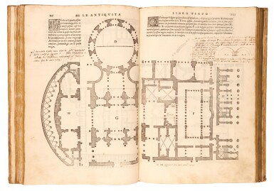 View full screen - View 1 of Lot 604. Serlio, Il terzo libro; Regole generali, Venice, 1540, later vellum, Conyers copy.