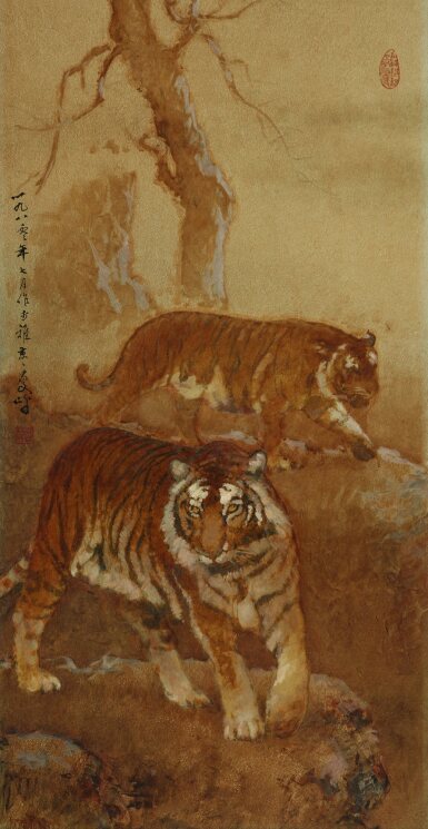 View full screen - View 1 of Lot 2025. Lee Man Fong 李曼峰 | Tigers 老虎.