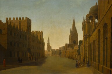 View full screen - View 1 of Lot 81. Oxford, a view of the High Street.