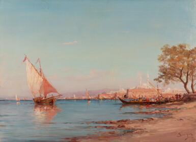 View full screen - View 1 of Lot 64. Bosphorus shores | Rives du Bosphore.