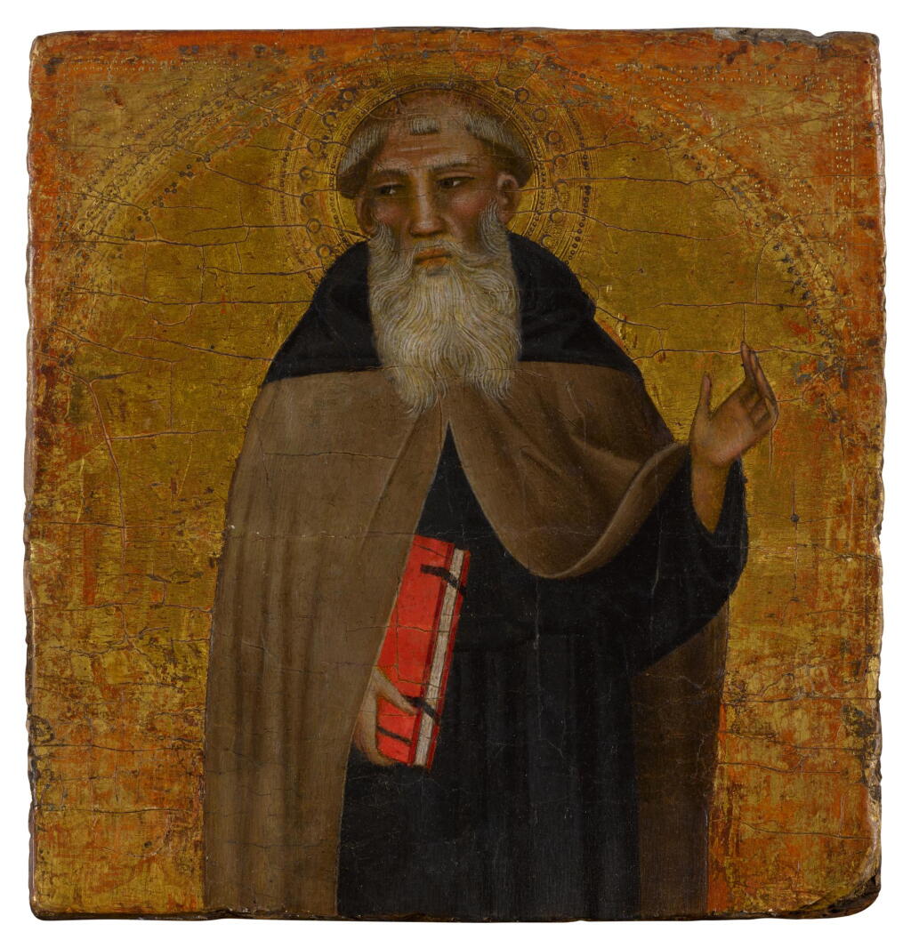 View full screen - View 1 of Lot 5. A male saint, possibly Saint Anthony Abbot .
