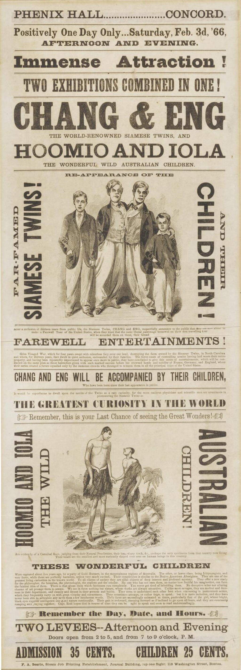 View full screen - View 1 of Lot 155. Chang and Eng (Conjoined Twins) | The Far-Famed Siamese Twins! And Their Children!.