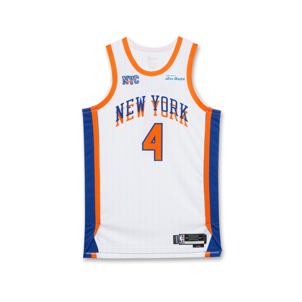 全萤幕检视 - 查看59Pacôme Dadiet New York Knicks 2024-2025 Game Worn City Edition Jersey 的1
