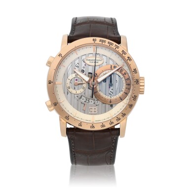 View full screen - View 1 of Lot 50. Bugatti Atalante Flyback Chronograph, ref. PFC329-1000100 | A pink gold flyback chronograph wristwatch with date | Circa 2012.