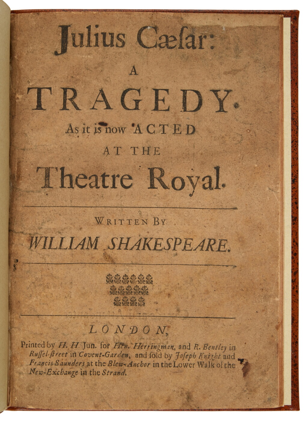 View full screen - View 1 of Lot 1065. Shakespeare, William | A great tragedy of the 17th century stage as it was widely read.