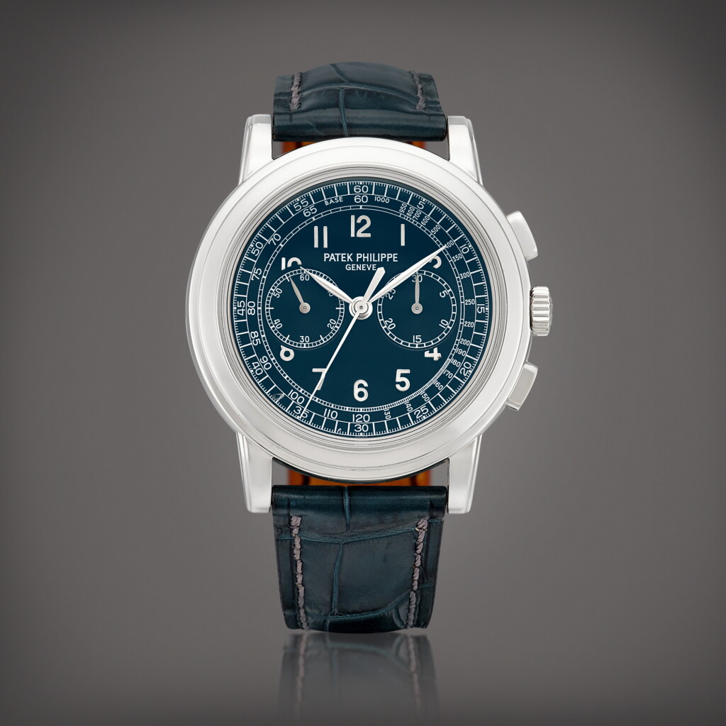 View full screen - View 1 of Lot 2191. Reference 5070 A platinum chronograph wristwatch, Circa 2009 | 百達翡麗 | 型號5070 鉑金計時腕錶,約2009年製.