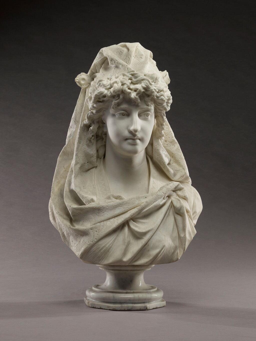View full screen - View 1 of Lot 39. Bust of a veiled woman.