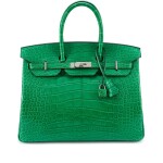 Cactus Matte Alligator Birkin 35 Palladium Hardware, 2014