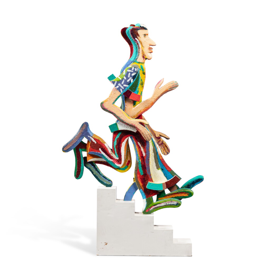 View full screen - View 1 of Lot 353. Personnage descendant les escaliers.