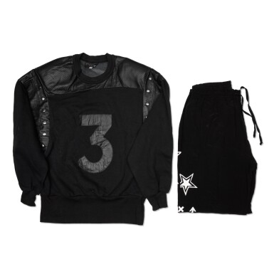 View full screen - View 1 of Lot 2313. Freddie Mercury’s leisure wear including the trousers worn in ‘These Are The Days Of Our Lives’.