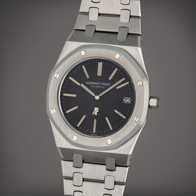 View full screen - View 1 of Lot 389. Royal Oak, Reference 5402ST | A stainless steel wristwatch with date and bracelet | Circa 1977.