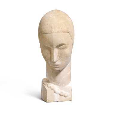 View full screen - View 1 of Lot 17. Tête de femme au collier.