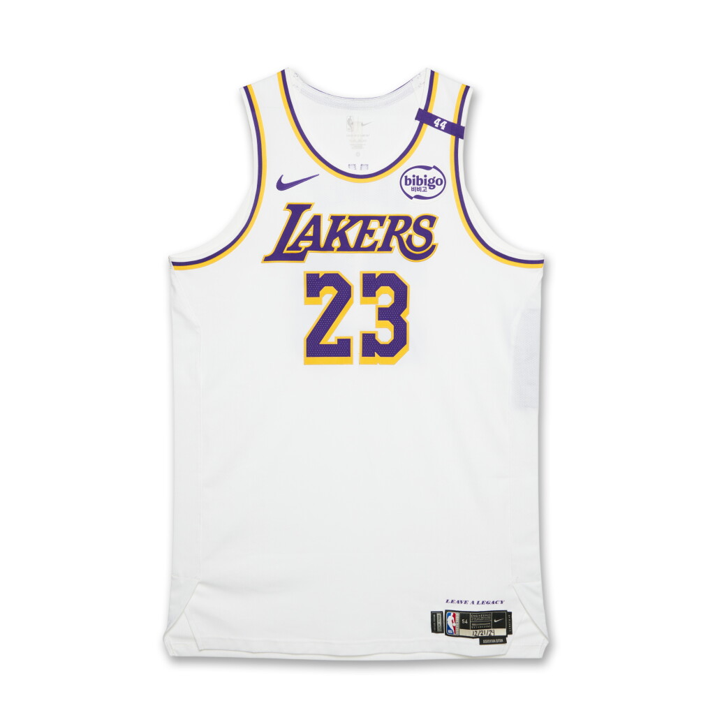 View full screen - View 1 of Lot 1. LeBron James Los Angeles Lakers 2024-2025 Game Worn Association Edition Jersey | All-Time Leader in 10+ Point Games .