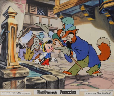 View full screen - View 1 of Lot 15. PINOCCHIO (1940) ORIGINAL ARTWORK, BRITISH.