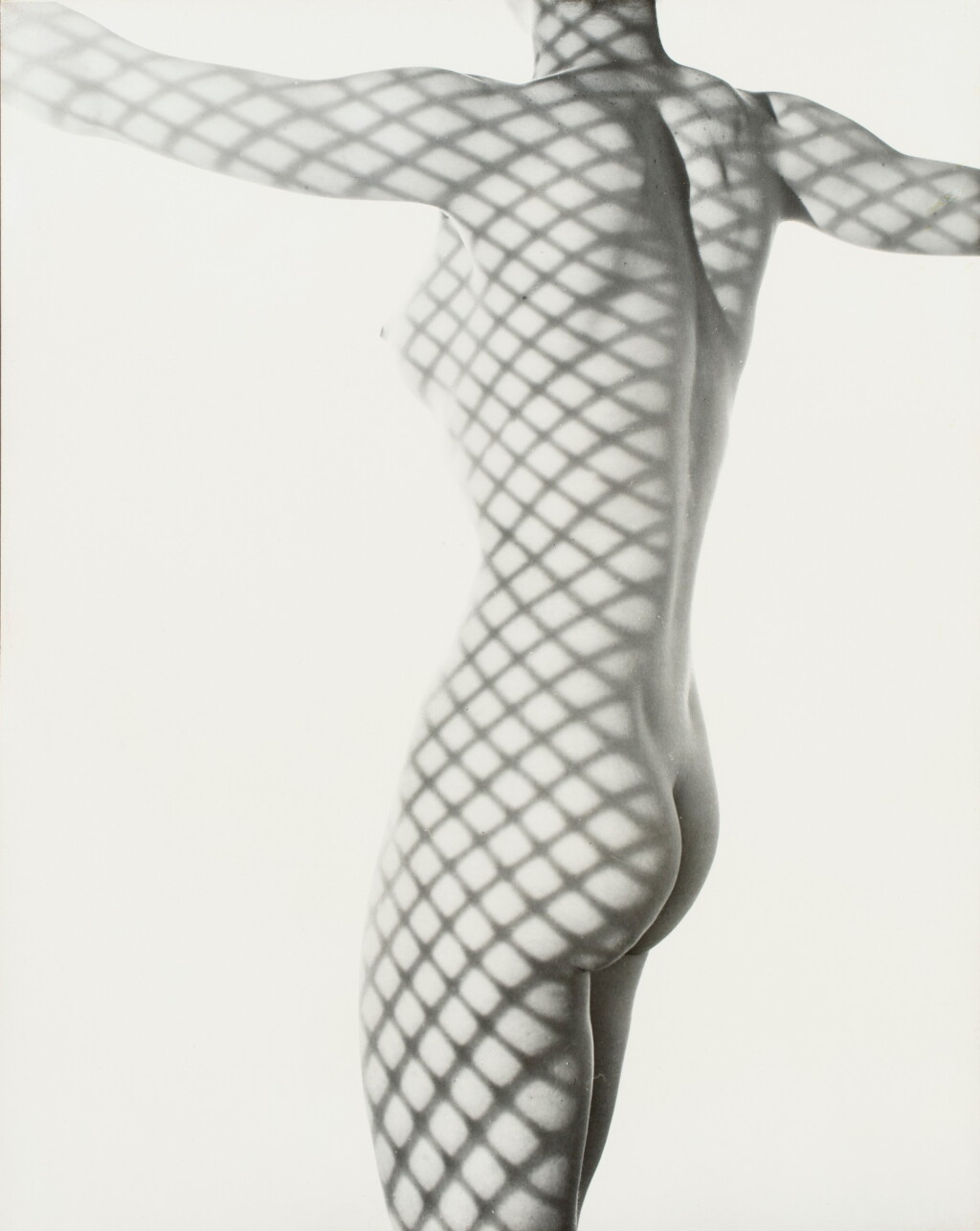 View full screen - View 1 of Lot 46. ERWIN BLUMENFELD | NUDE BEHIND SCREEN, NEW YORK, 1953.
