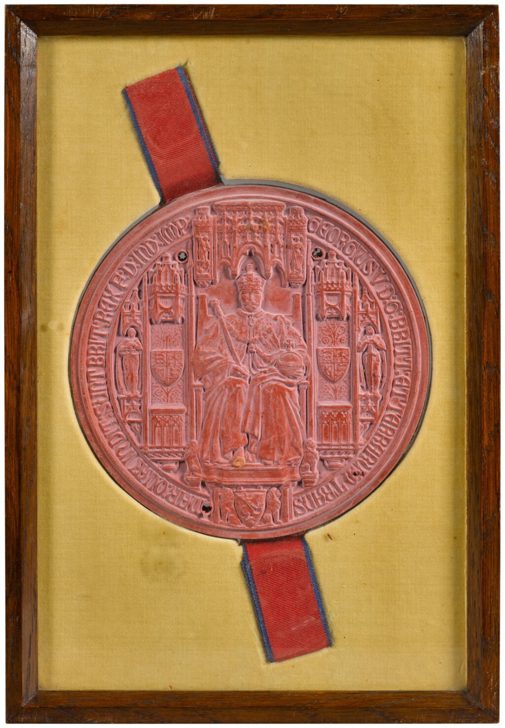 View full screen - View 1 of Lot 122. A George V facsimile of a royal seal of state, 20th century.