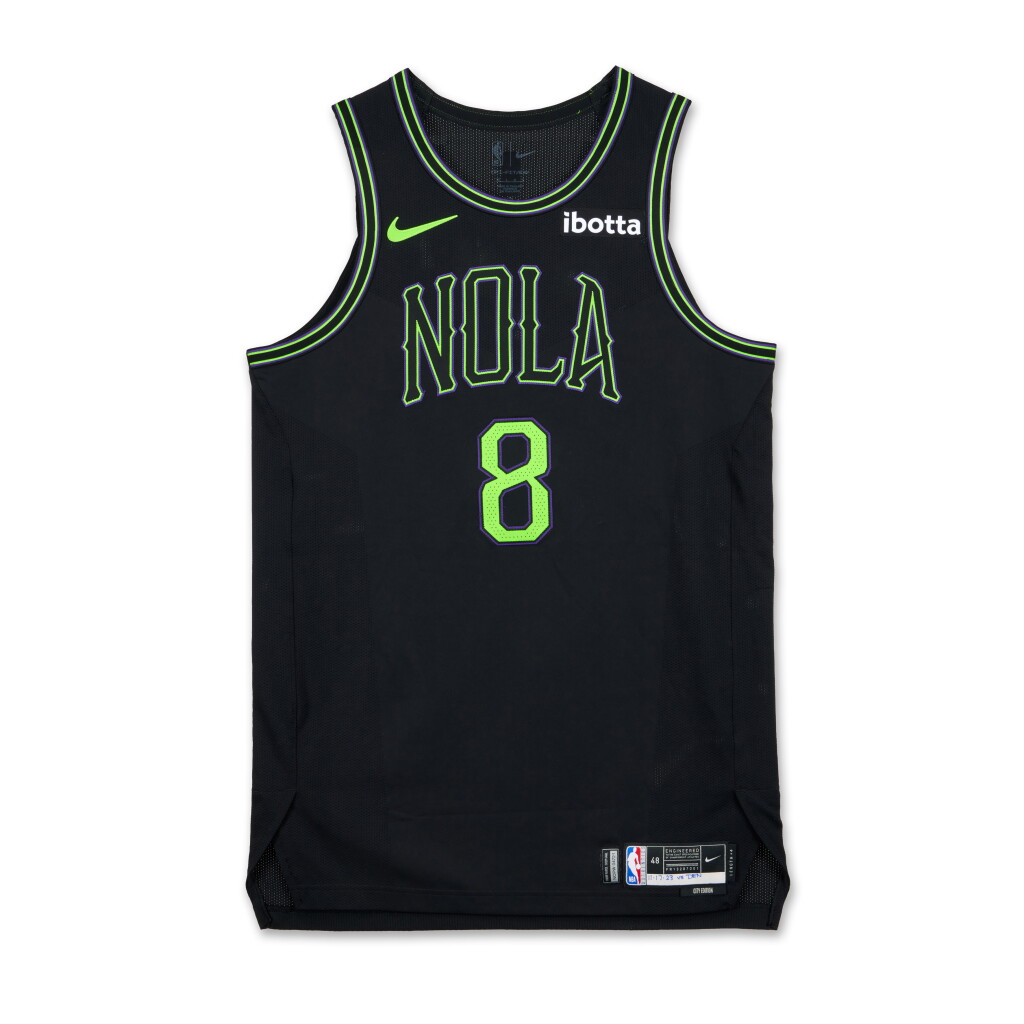 View full screen - View 1 of Lot 57. Naji Marshall New Orleans Pelicans 2023-2024 In-Season Tournament Game Worn City Edition Jersey.